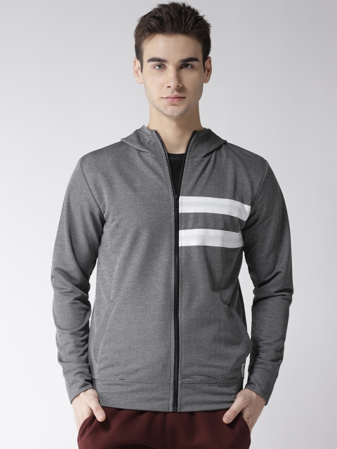 

Hubberholme Men Charcoal Grey Solid Sweatshirt