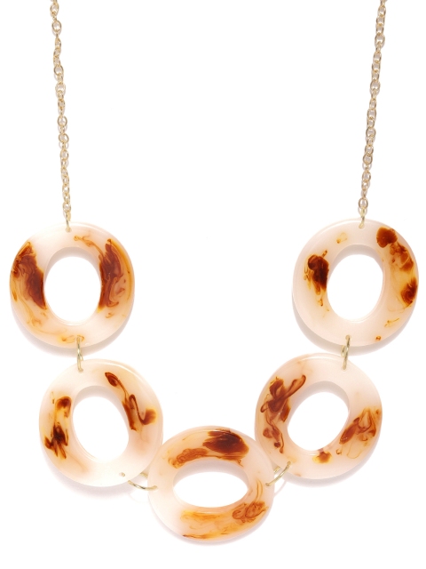 

ToniQ Off-White & Brown Necklace