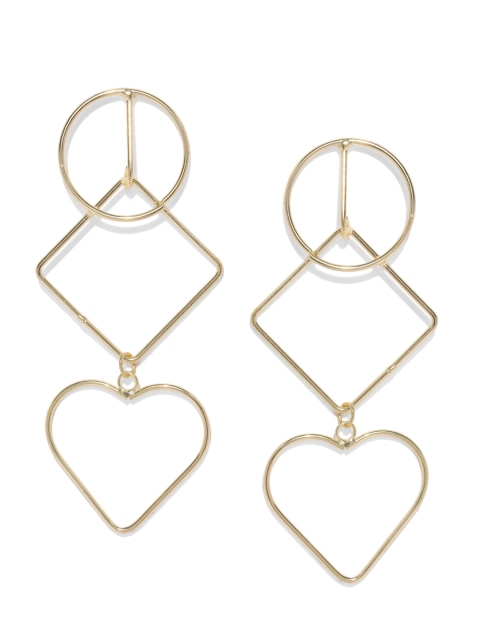 

ToniQ Gold-Toned Geometric Drop Earrings