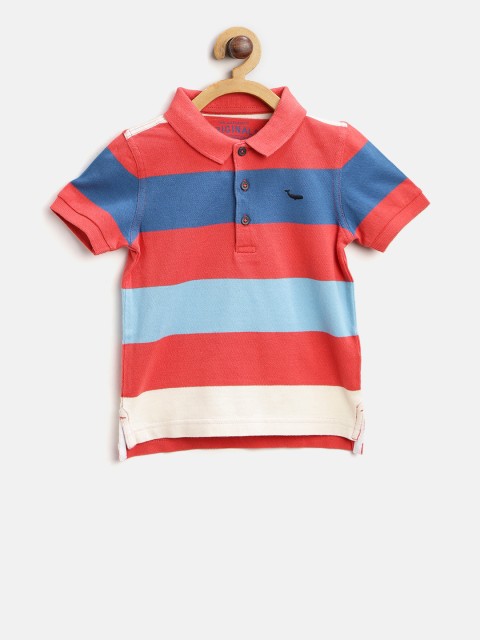 

Marks & Spencer Boys Red Striped Polo Collar T-shirt