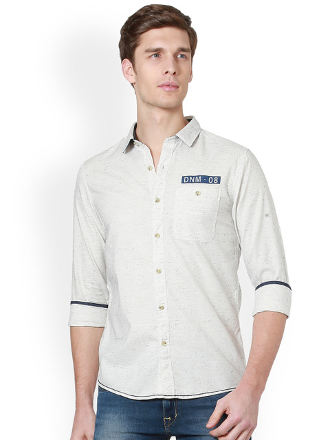 

People Men Off-White Casual Shirt