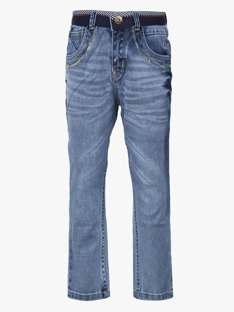 

Gini and Jony Boys Blue Slim Fit Mid-Rise Clean Look Stretchable Jeans