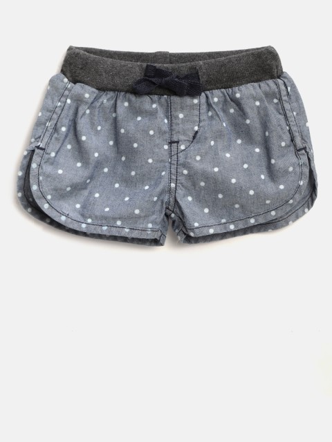 

Gini and Jony Girls Blue Printed Regular Fit Shorts