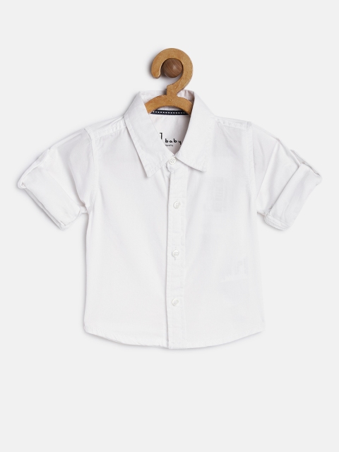 

Gini and Jony Boys White Regular Fit Solid Casual Shirt