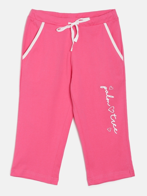 

Gini and Jony Girls Pink Solid Joggers