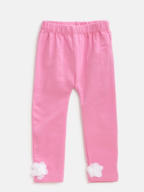 

Moms Love Girls Pink Solid Leggings