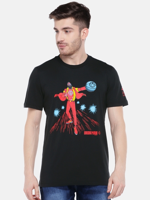 

ADIDAS Men Black & Red Printed Harden Iron Man Basketball T-shirt
