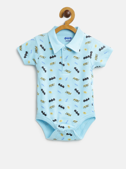 

Moms Love Boys Blue & Black Printed Bodysuit
