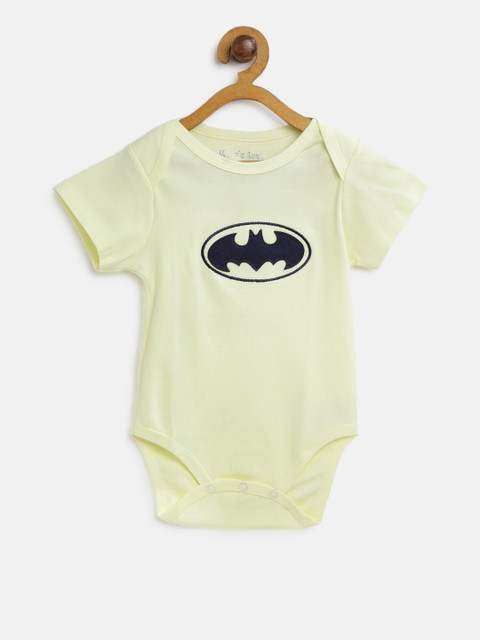 

Moms Love Boys Yellow Batman Applique Bodysuit