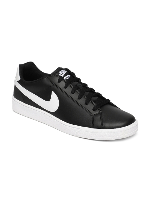 

Nike Men Black Solid Court Majestic Leather Sneakers