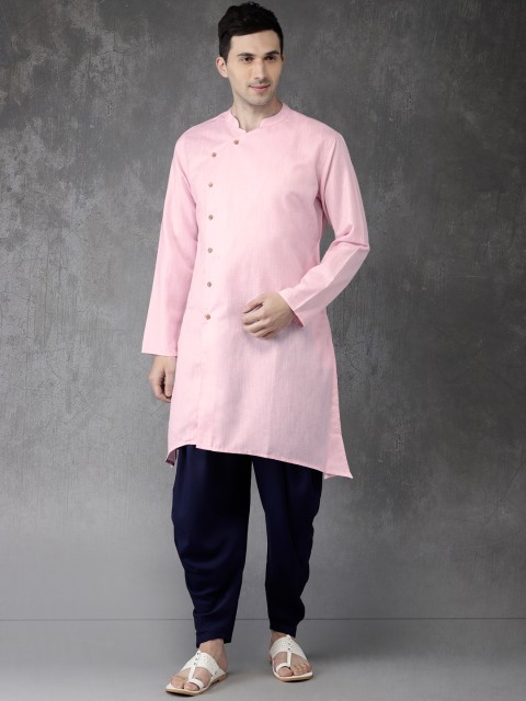

Anouk Men Pink Solid Straight Kurta