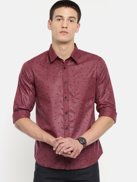

Anouk Men Maroon Regular Fit Printed Casual Shirt