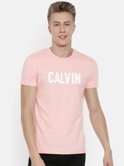 

Calvin Klein Jeans Men Pink Printed Round Neck T-shirt