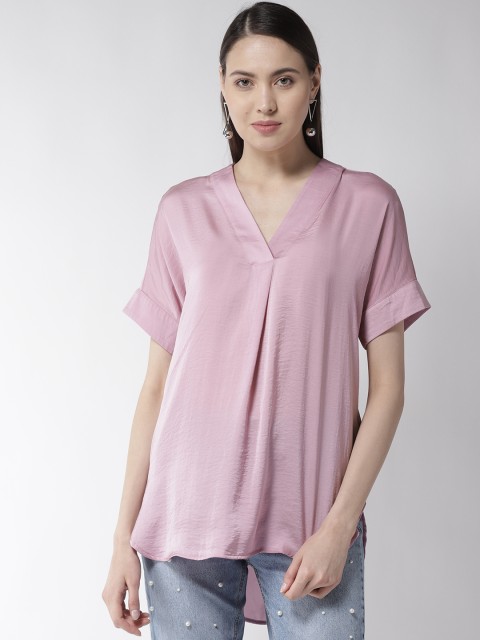 

Marks & Spencer Women Mauve Solid High-Low Top