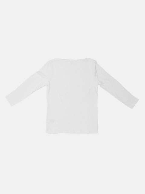 

Marks & Spencer Women White Solid Round Neck T-shirt