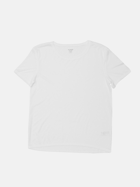 

Marks & Spencer Women White Solid Relaxed Round Neck T-shirt