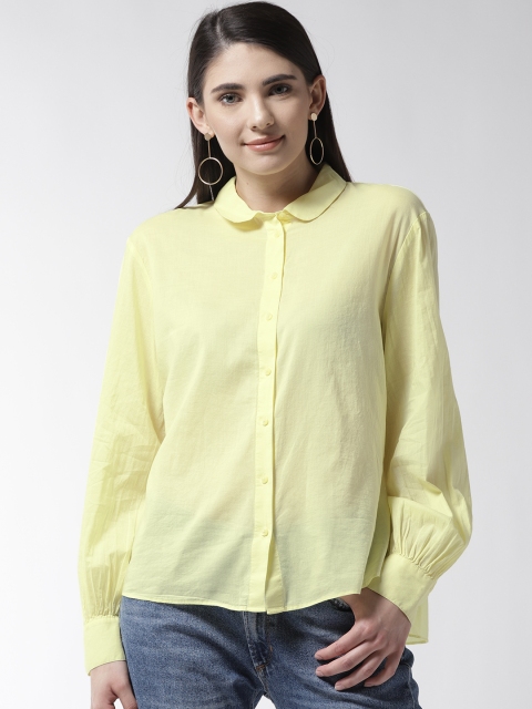 

Marks & Spencer Women Yellow Regular Fit Solid Casual Shirt