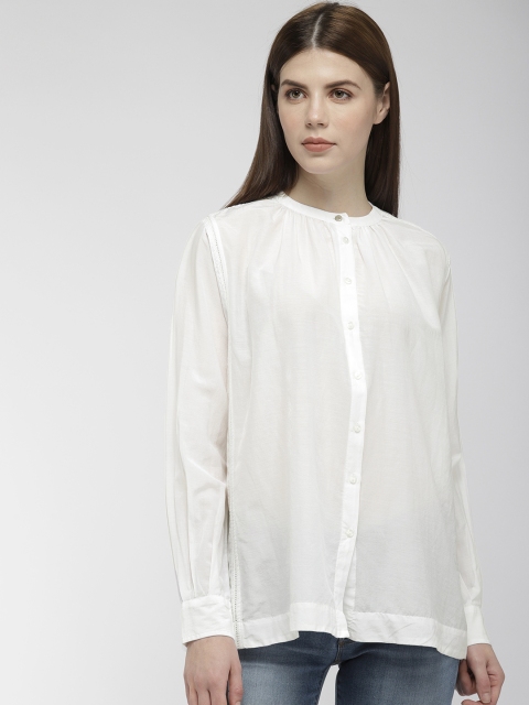 

Marks & Spencer Women White Regular Fit Solid Casual Shirt