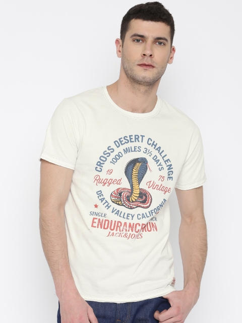 

Jack & Jones White Printed T-shirt