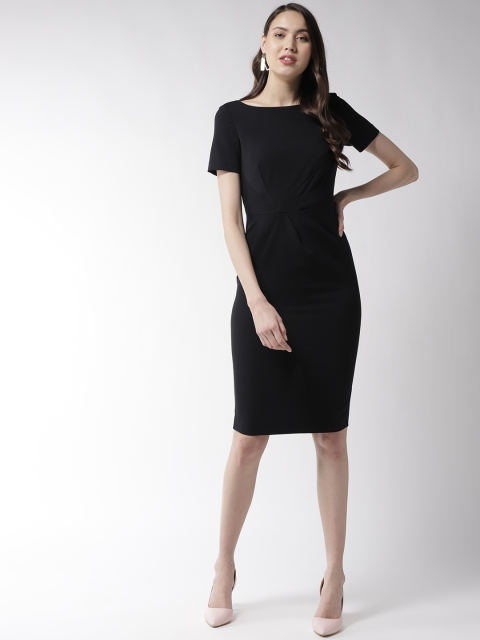 

Marks & Spencer Women Black Solid Sheath Dress