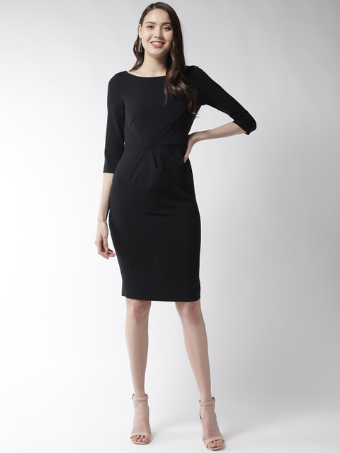 

Marks & Spencer Women Black Solid Sheath Dress