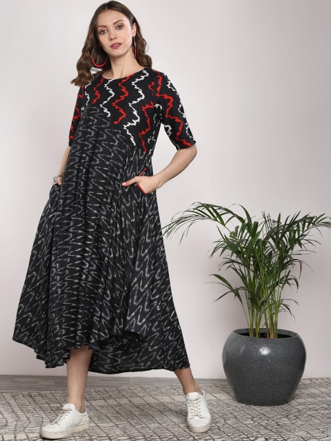 

Sangria Women Black Assymetric Dress