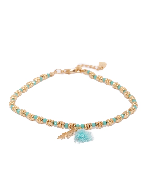 

Accessorize Gold-Toned & Turquoise Blue Anklet