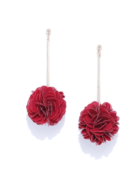 

Accessorize Red Beaded Floral Drop Earrings