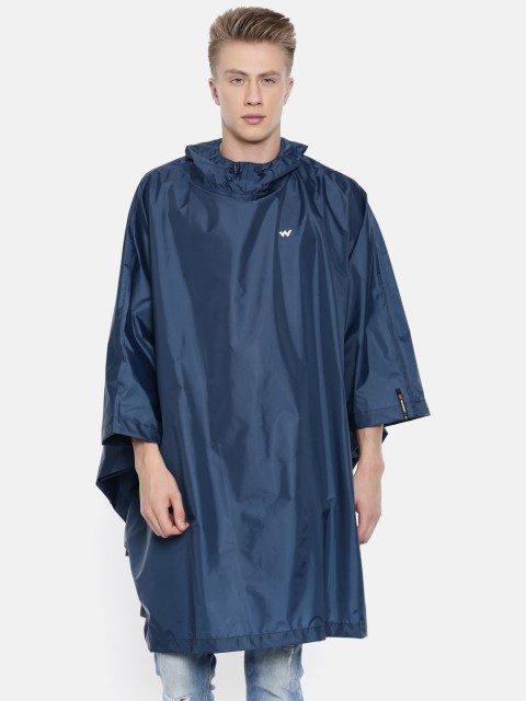 

Wildcraft Men Navy Blue Hooded Poncho Rain Jacket