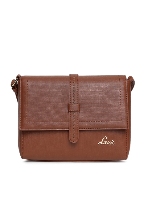 

Lavie Brown Solid Sling Bag