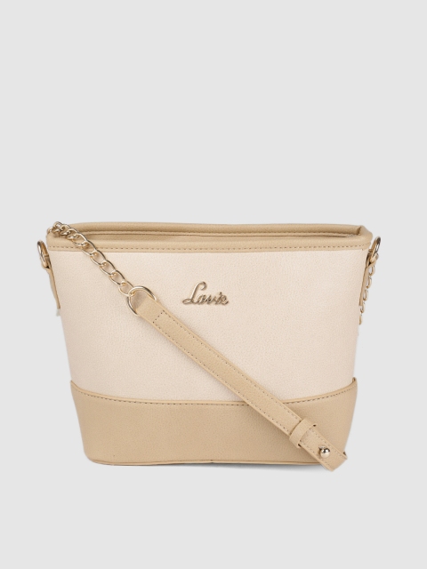 

Lavie Beige & Cream-Coloured Colourblocked Sling Bag