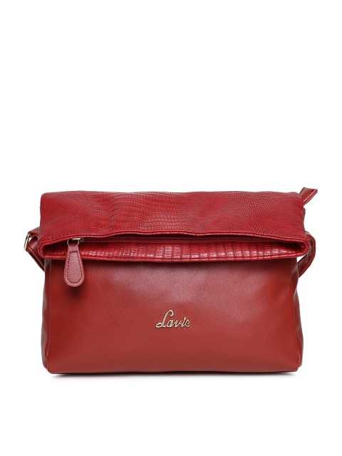 

Lavie Red Textured Sling Bag