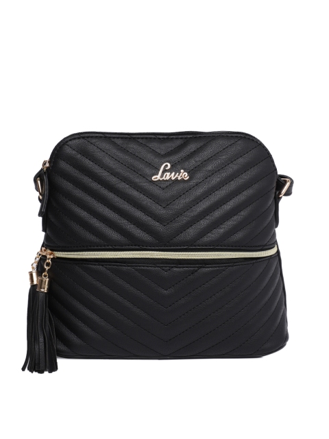 

Lavie Black Textured Sling Bag