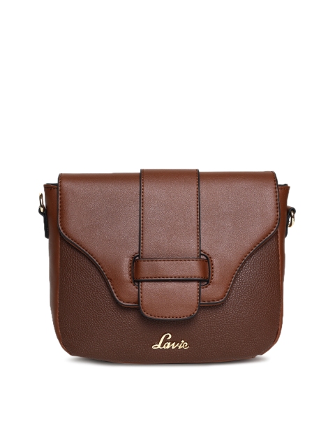 

Lavie Brown Solid Sling Bag