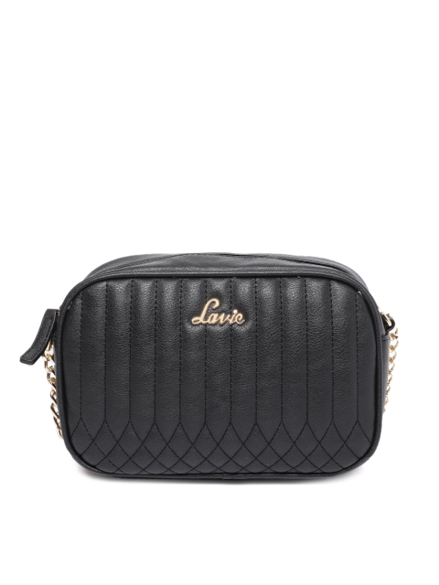 

Lavie Black Textured Sling Bag
