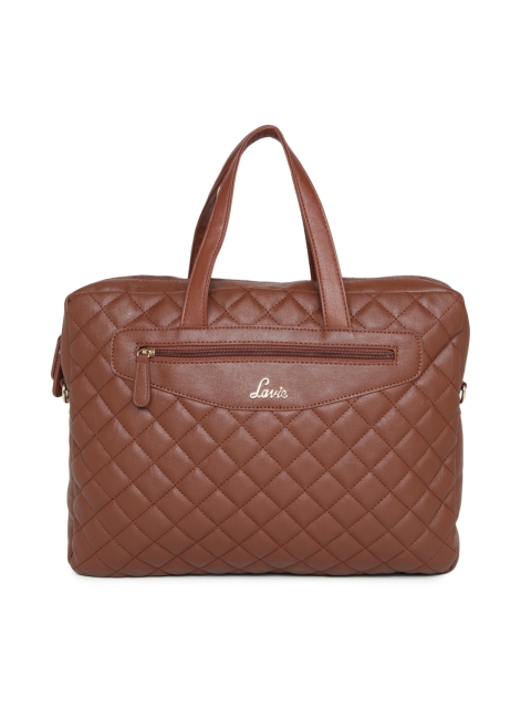 

Lavie Women Brown Textured Laptop Bag