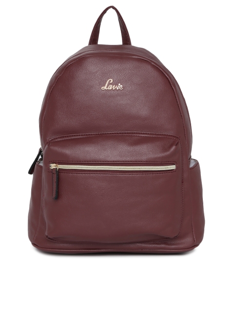 

Lavie Women Maroon Solid Backpack