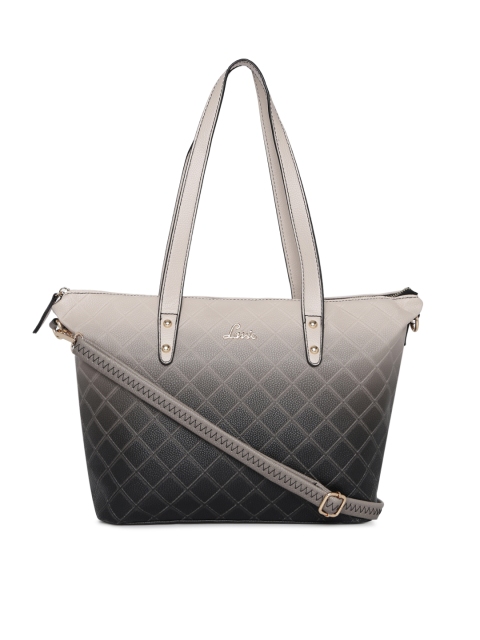 

Lavie Black & Beige Textured Shoulder Bag