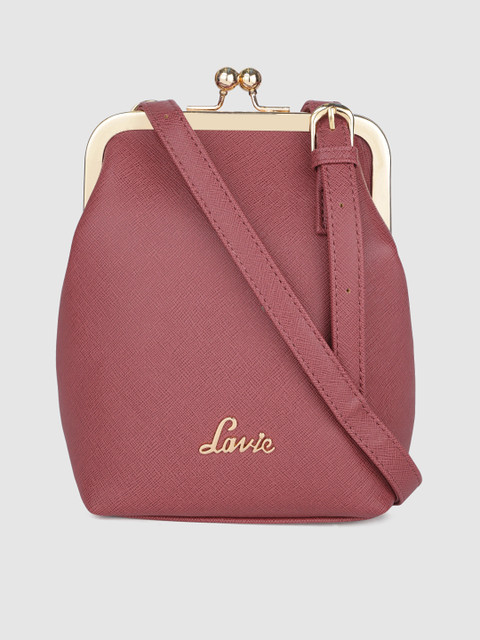 

Lavie Pink Solid Sling Bag