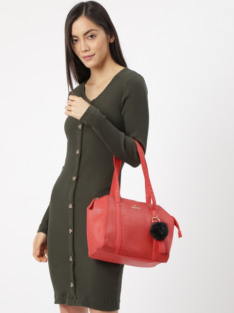 

Lavie Orange Textured Shoulder Bag