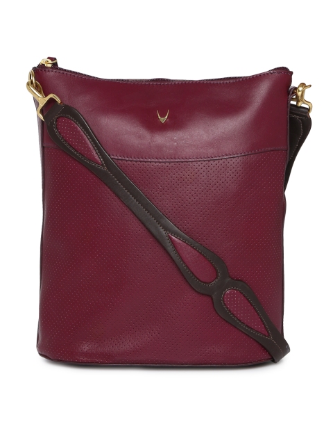 

Hidesign Purple Solid Leather Sling Bag