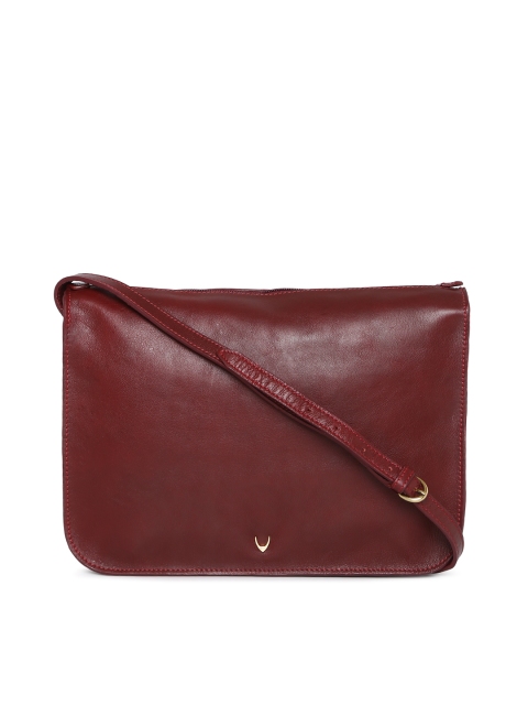 

Hidesign Red Solid Leather Sling Bag