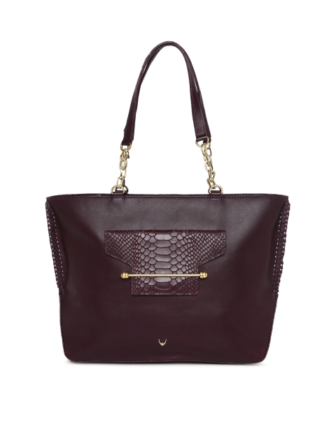 

Hidesign Purple Solid Leather Shoulder Bag