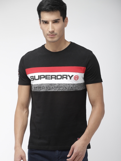 

Superdry Men Black Printed Round Neck TROPHY T-shirt