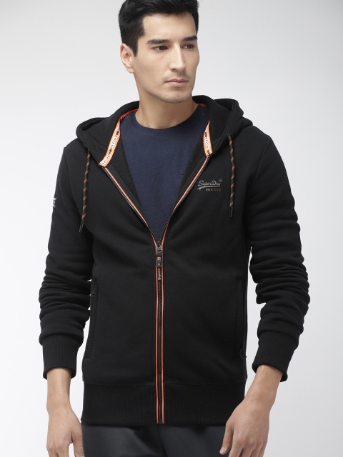 

Superdry Men Black Solid URBAN Z Hooded Sweatshirt