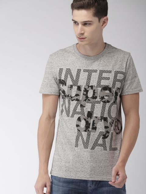 

Superdry Men Grey Printed Round Neck T-shirt