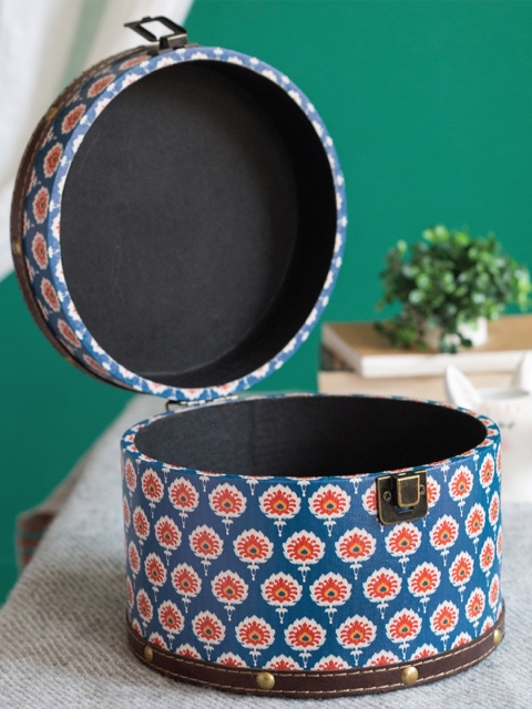 

Chumbak Teal Blue Printed Desk Organiser