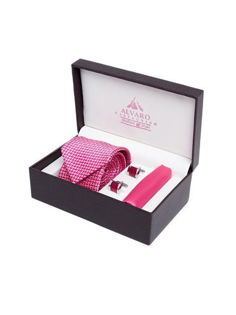 

Alvaro Castagnino Men Pink & Silver-Toned Accessory Gift Set