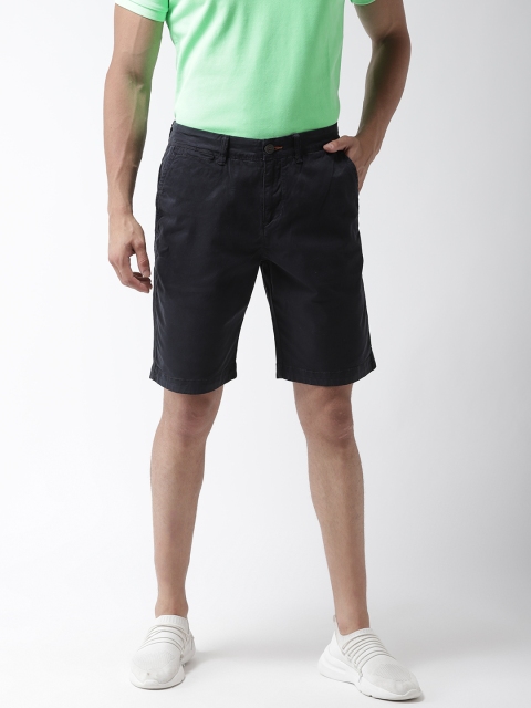 

Superdry Men Navy Blue Solid Slim Fit Chino Shorts