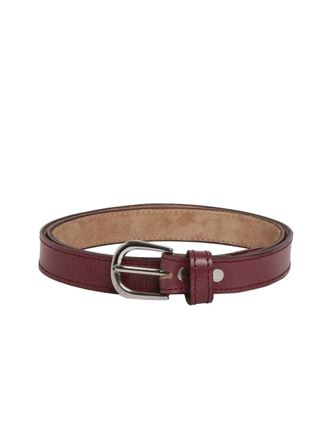 

CRUSSET Women Maroon Solid Leather Belt